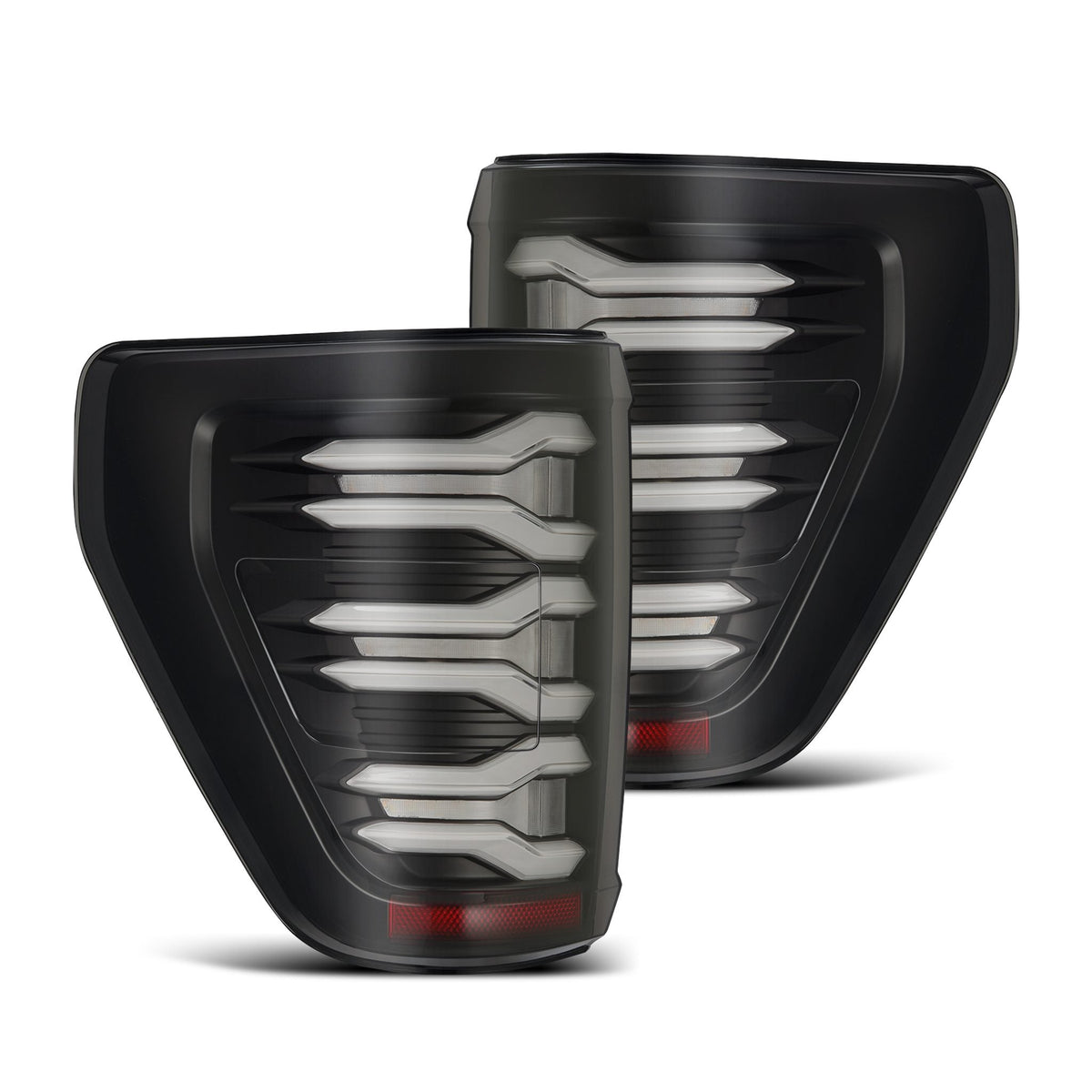 AlphaRex LUXX-Series LED Tail Lights for Ford F-150 - Black Smoke