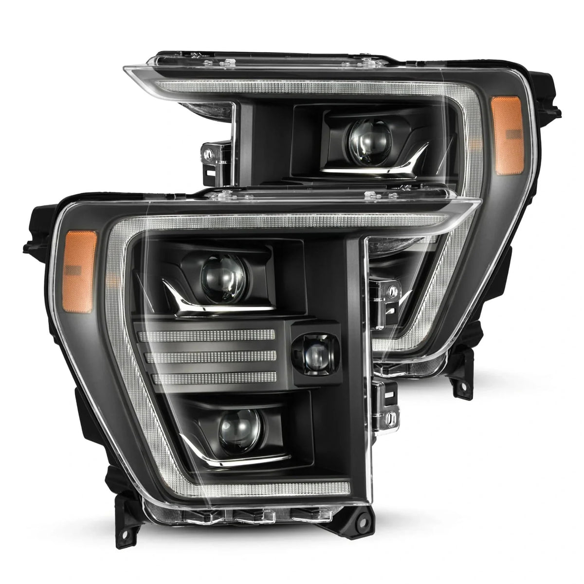AlphaRex PRO-Series Halogen Projector Headlights for Ford F-150 - Black