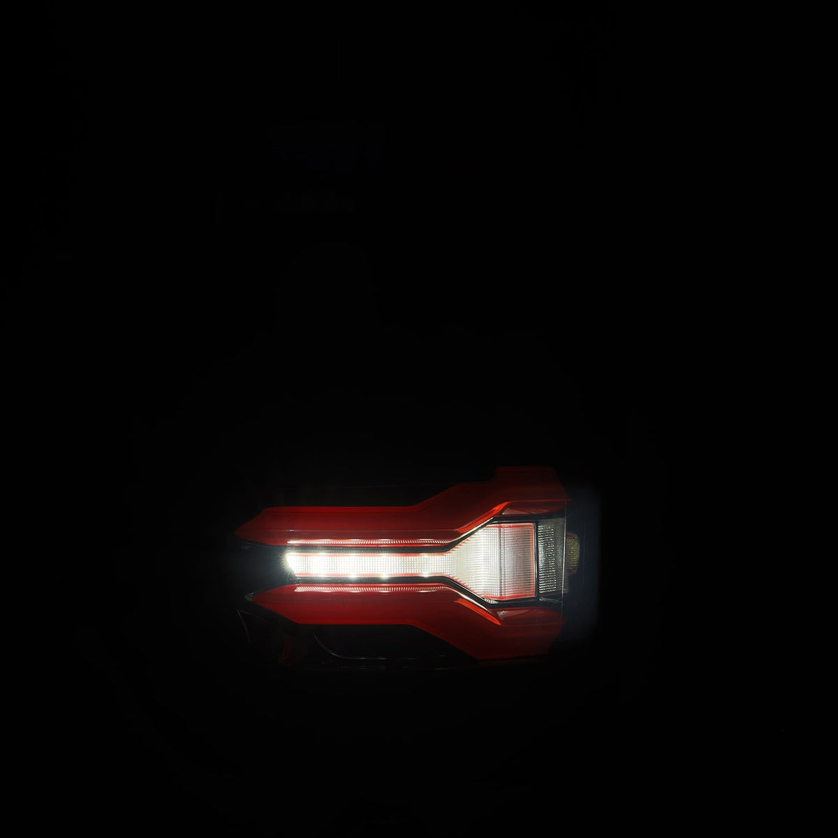 AlphaRex LUXX-Series LED Tail Lights with BLIS for Ford F-150 / Ford F-150 Raptor - Black Red