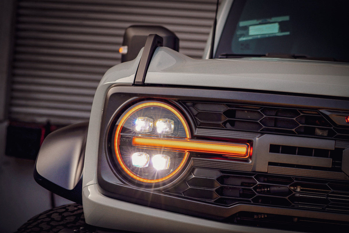AlphaRex NOVA-Series LED Projector Headlights for Ford Bronco / Ford Bronco Raptor - Black