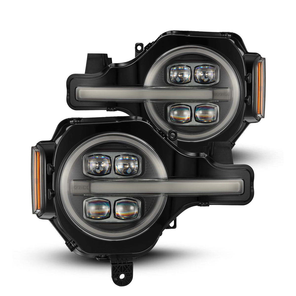 AlphaRex NOVA-Series LED Projector Headlights for Ford Bronco / Ford Bronco Raptor - Black