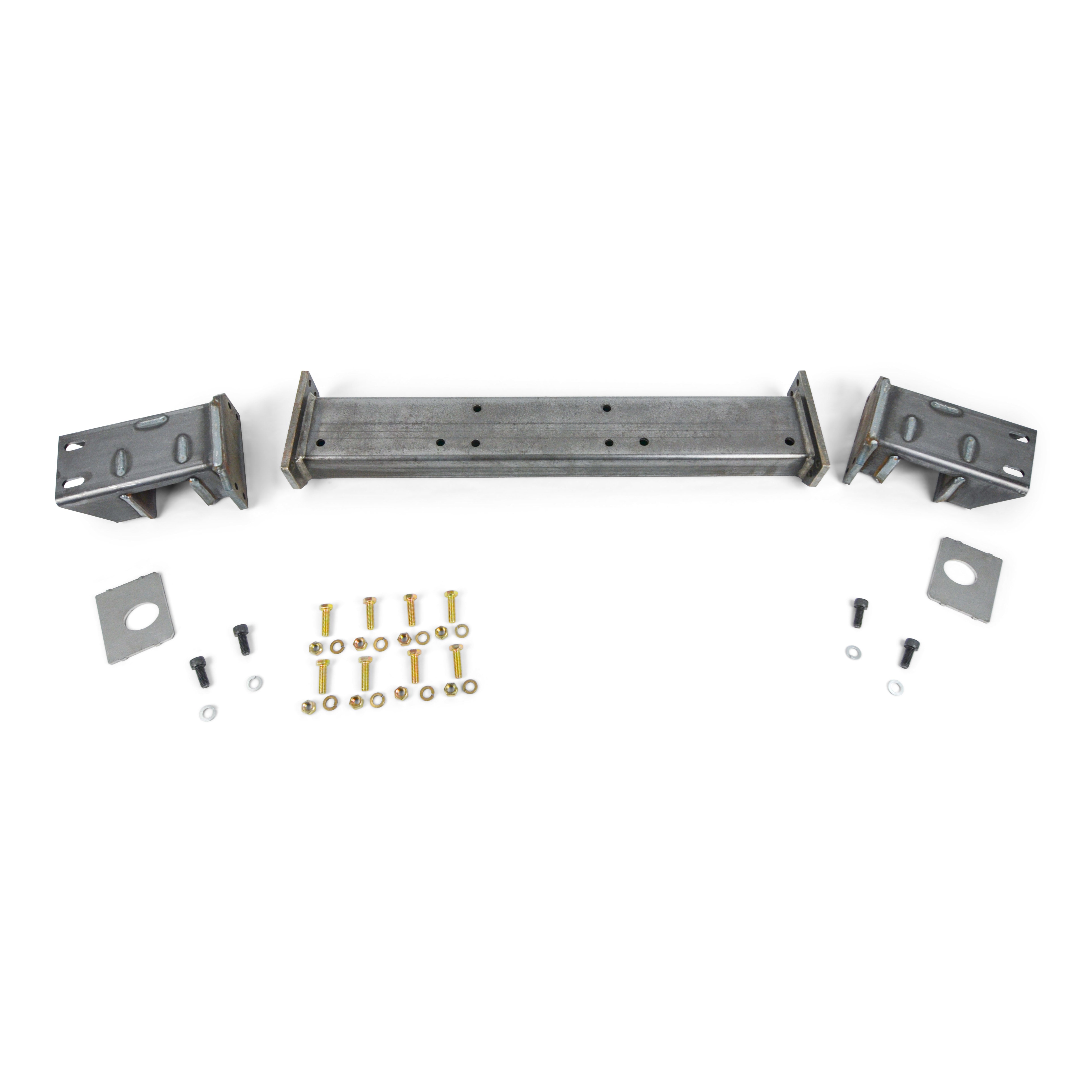 Steel vehicle mounting bracket kit with hardware for off-road and overlanding vehicles