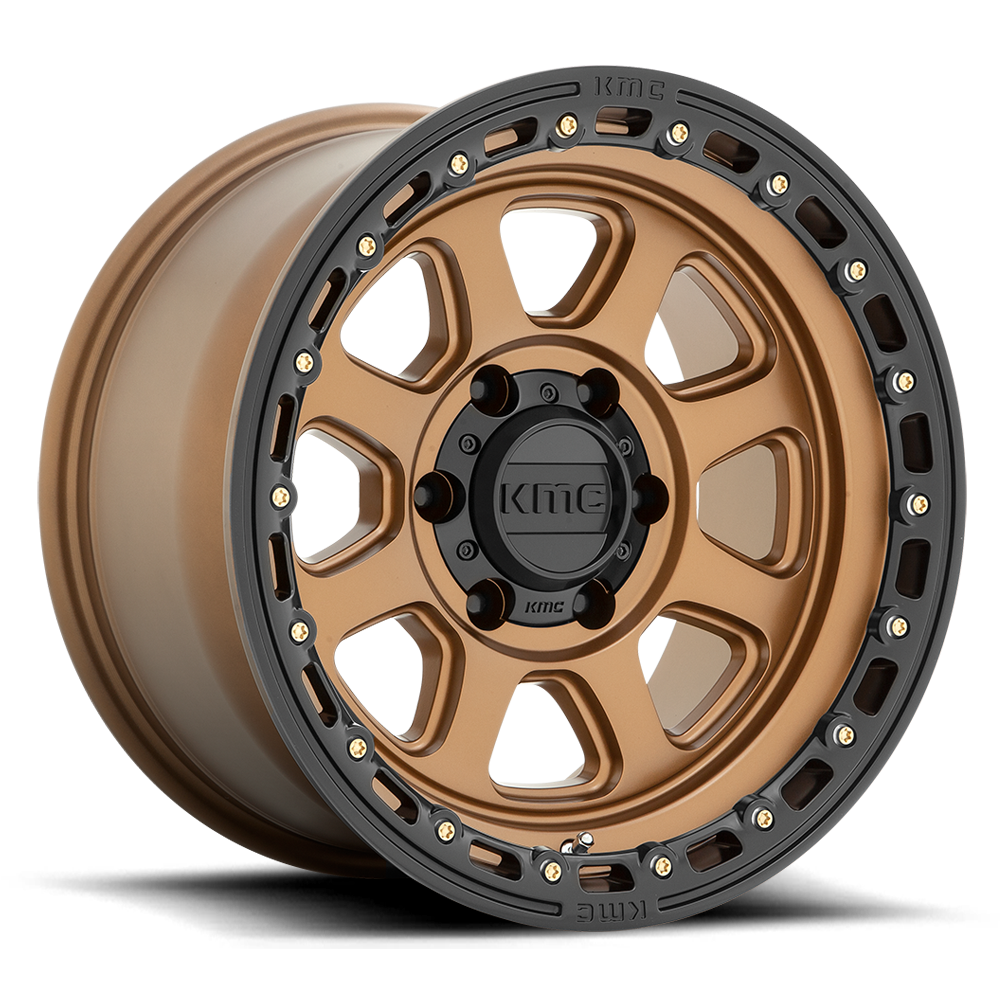 KMC KM548 Chase wheel in Matte Bronze with Black Lip, universal fit