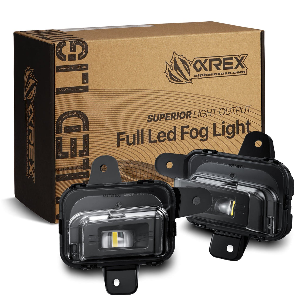 AlphaRex DoubleTap Dual-Color LED Projector Fog Lights for GMC Sierra 1500