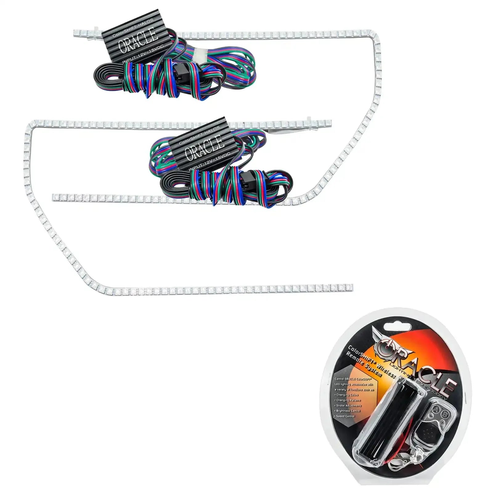 LED color shift strip light kit with remote for vehicle customization and accent lighting