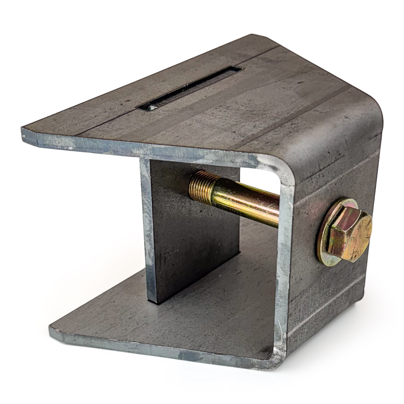 Steel mounting bracket with bolt for off-road vehicle accessory installation