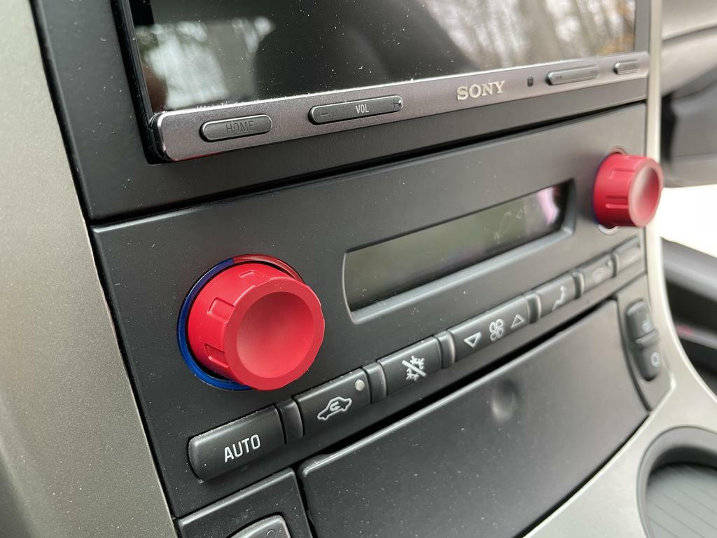 Climate Knobs (C6 Corvette) - RED