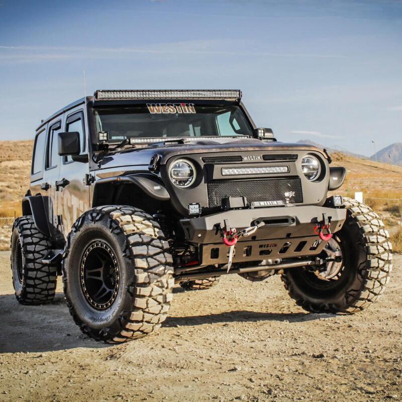 Westin WJ2 Stubby Front Bumper, fits Jeep Wrangler