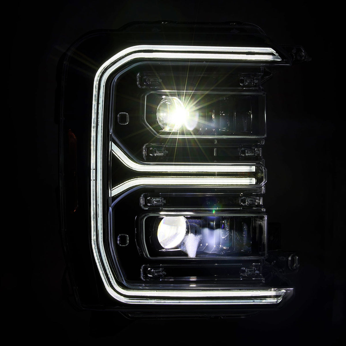 AlphaRex LUXX-Series LED Projector Headlights for Ford Super Duty - Alpha-Black