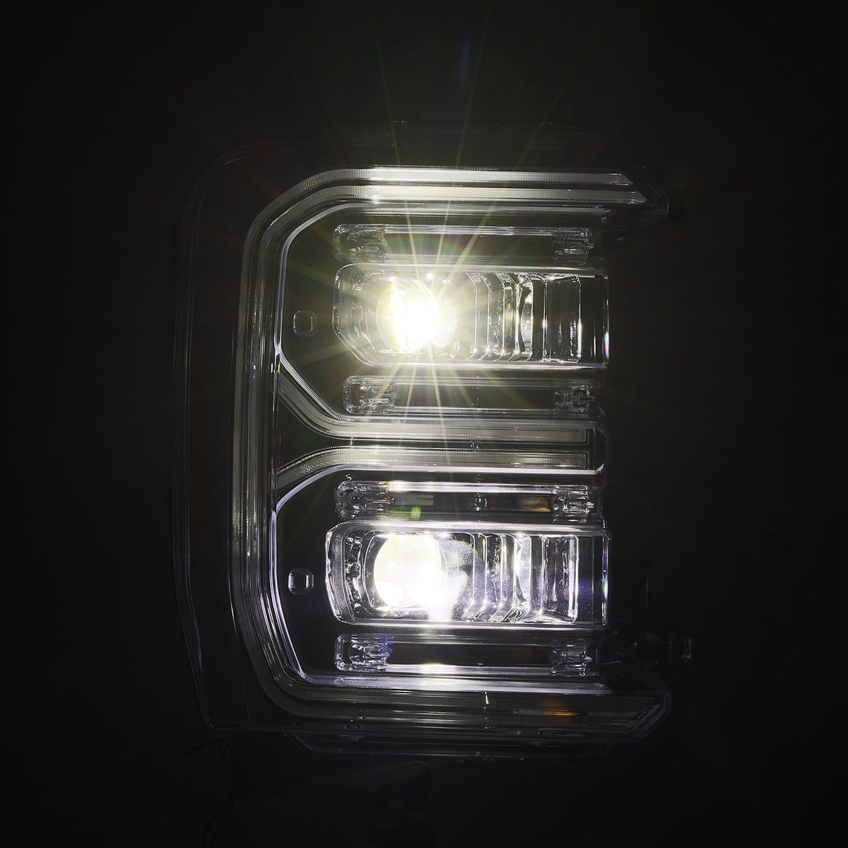 AlphaRex LUXX-Series LED Projector Headlights for Ford Super Duty - Chrome