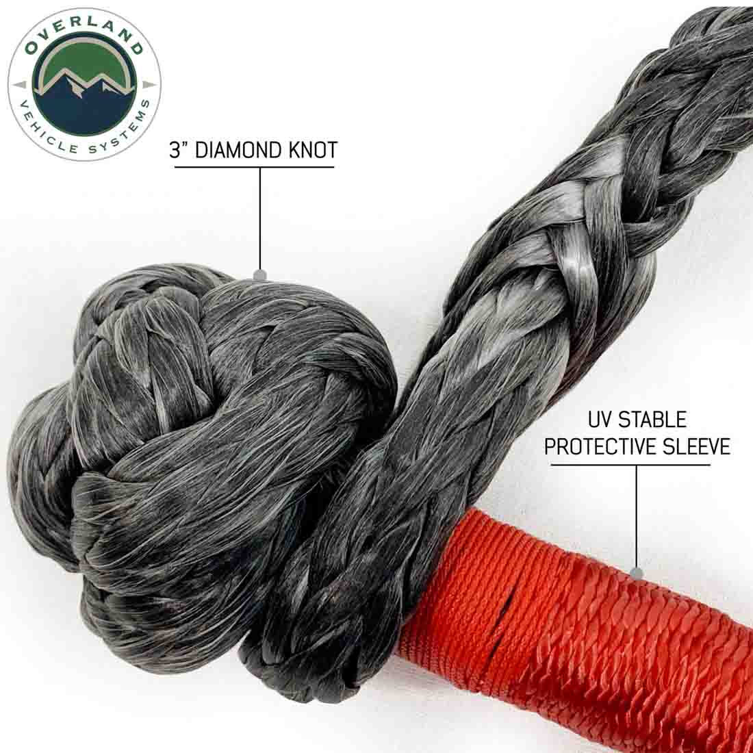 Overland Vehicle Systems 5/8 inch soft shackle with abrasion sleeve and storage bag - view 3