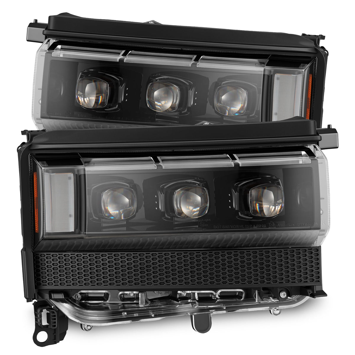 AlphaRex NOVA-Series LED Projector Headlights for Toyota Land Cruiser - Alpha-Black