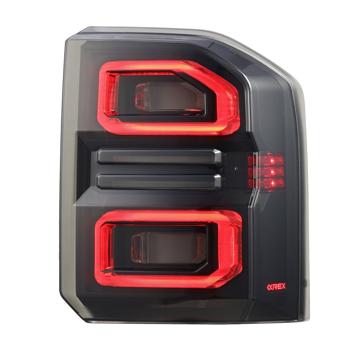 AlphaRex NOVA-Series Prismatic LED Tail Lights for Toyota Land Cruiser - Black Smoke