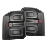 AlphaRex NOVA-Series Prismatic LED Tail Lights for Toyota Land Cruiser - Black Smoke