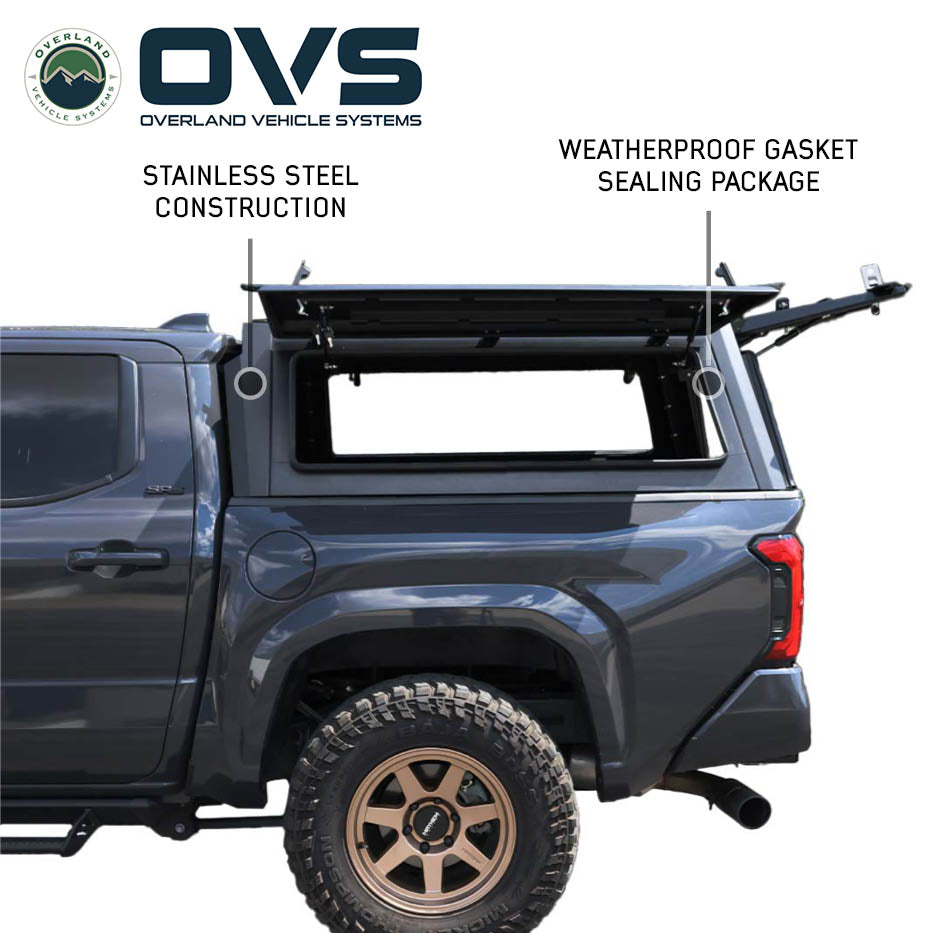 OVS Expedition PRO+ truck cap with full windows for 2024-2027 Toyota Tacoma - view 6