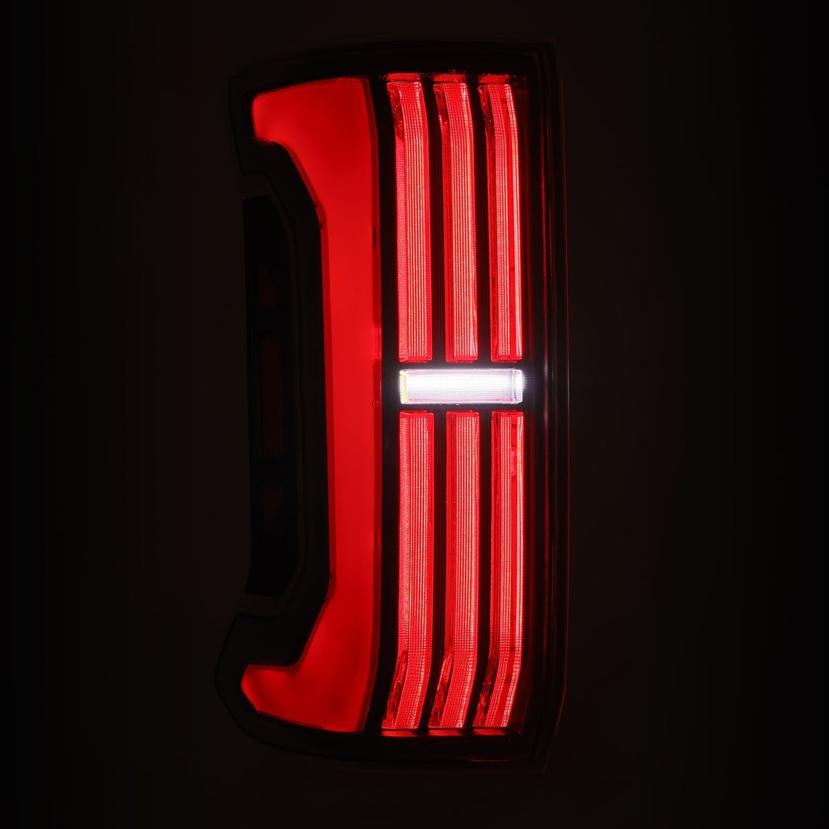 AlphaRex NOVA-Series Prismatic LED Tail Lights for Toyota Tacoma - Black Red