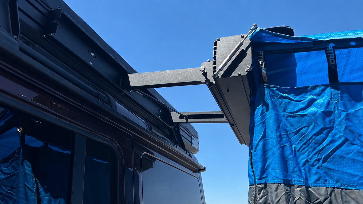 Dirtbox Overland shower awning offset bracket, universal fit