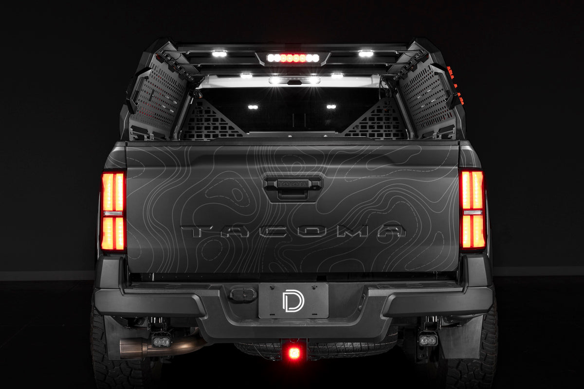 Diode Dynamics Kuat IBEX bed rack with SS10 chase light for pickup trucks