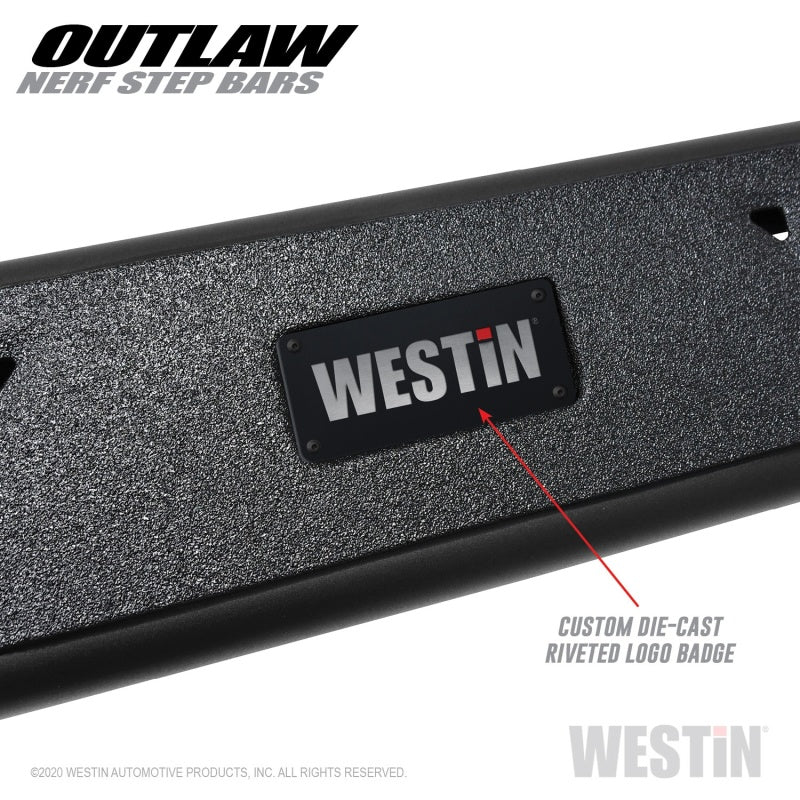Westin Outlaw Nerf Step Bars, fits Jeep Gladiator