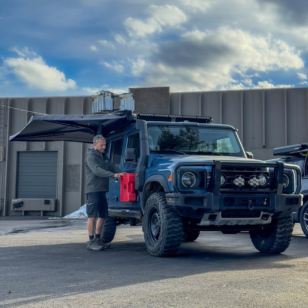 Dirtbox Overland Freestanding 270 Degree Awning for trucks, universal fit