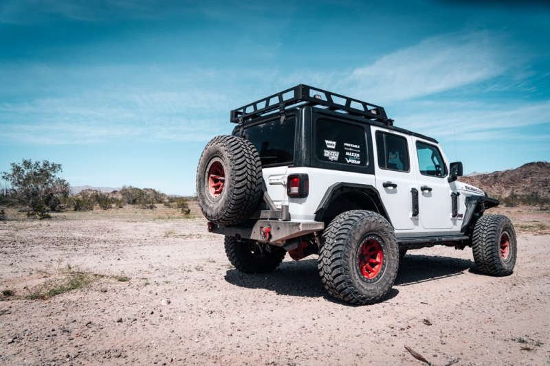 Body Armor 4x4 Single Action Tire Carrier for JL-2965 Bumper, fits Jeep Wrangler
