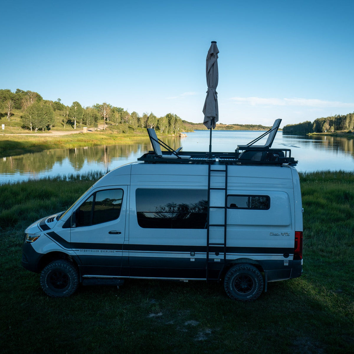 Canyon Adventure Vans Rooftop Lounge seating system for van roof racks