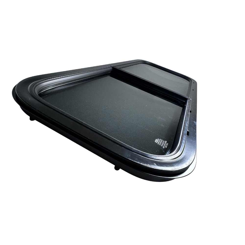 CRL Glass Slider Window w/ Clamp Ring (Driver Side) for Sprinter Van Wideout