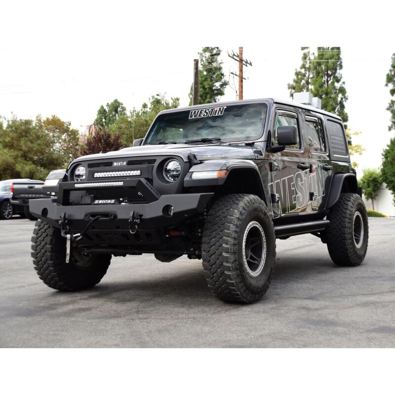Westin WJ2 Full Width Front Bumper with LED Light Bar Mount, fits Jeep Wrangler