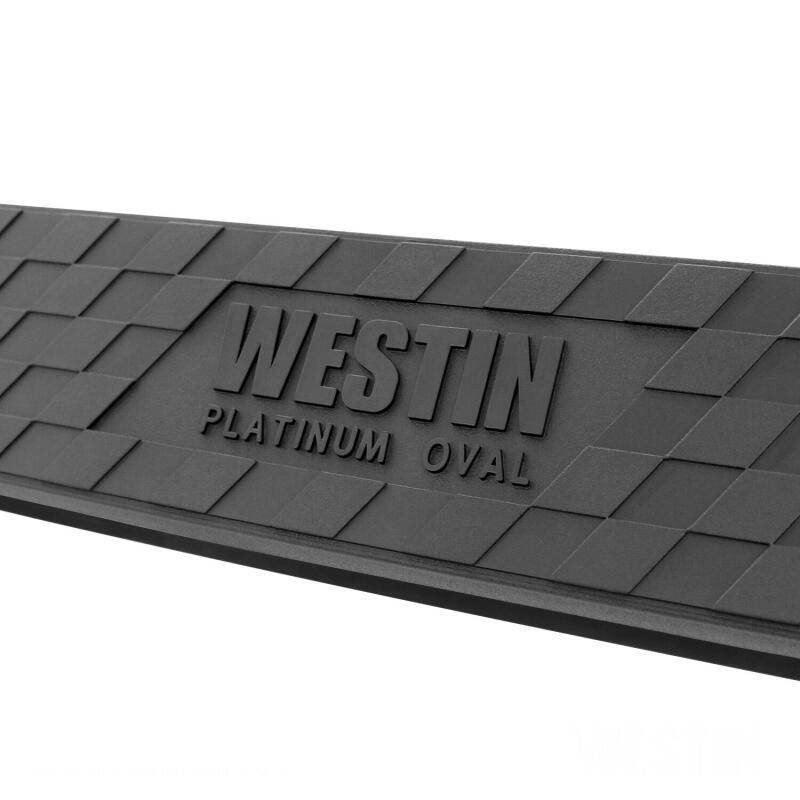 Westin Platinum 4 Oval Nerf Step Bars, Crew Cab, Black, fits Ram 1500