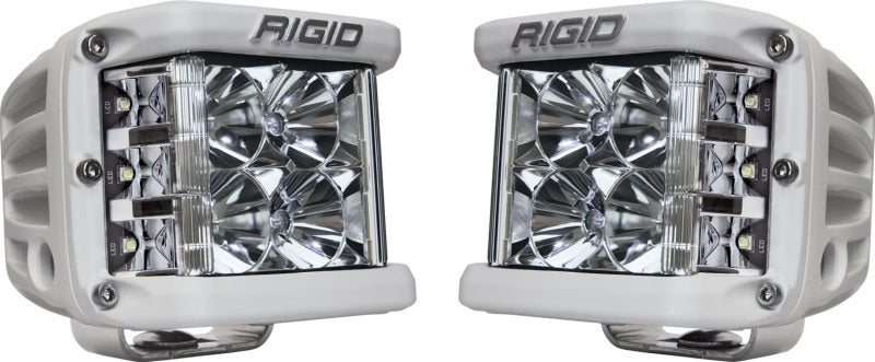 RIGID D-SS PRO Side Shooter LED Pods, Flood, White Housing, Pair