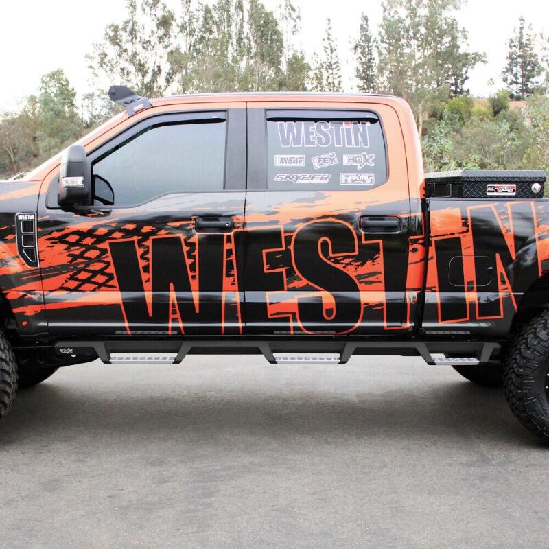 Westin HDX Stainless Drop W2W Nerf Step Bars, Crew Cab, 6.75 ft. Bed, SRW, fits Ford F-250/F-350 Super Duty