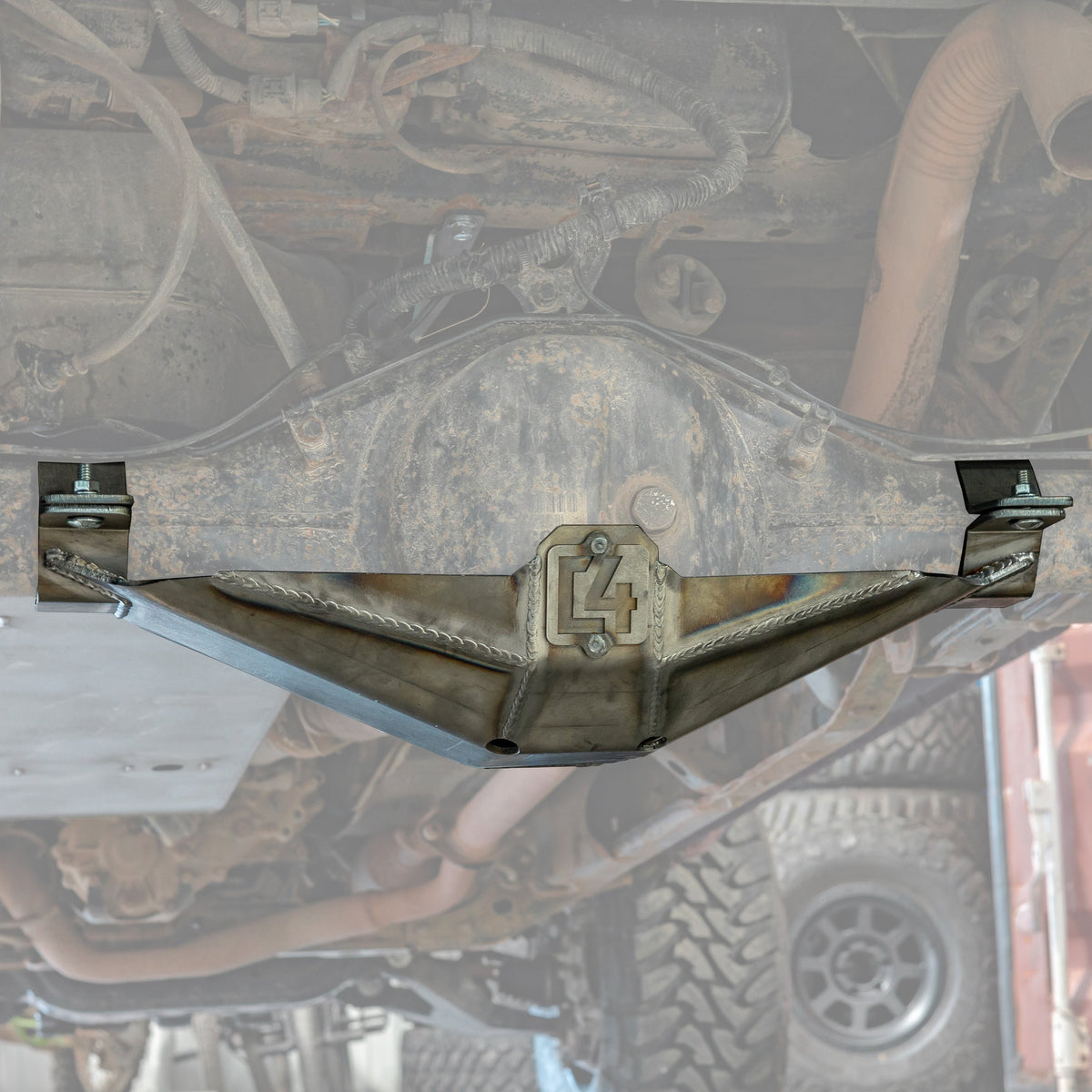 C4 Fabrication Tacoma Rear Differential Skid Plate / 2nd Gen / 2005-2015