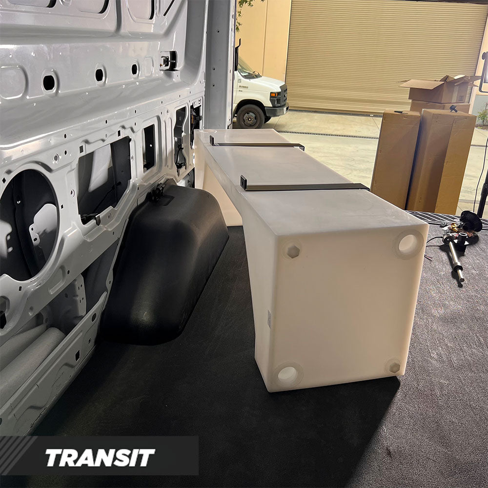 S&B 24 gallon wheel well water tank for Ford Transit