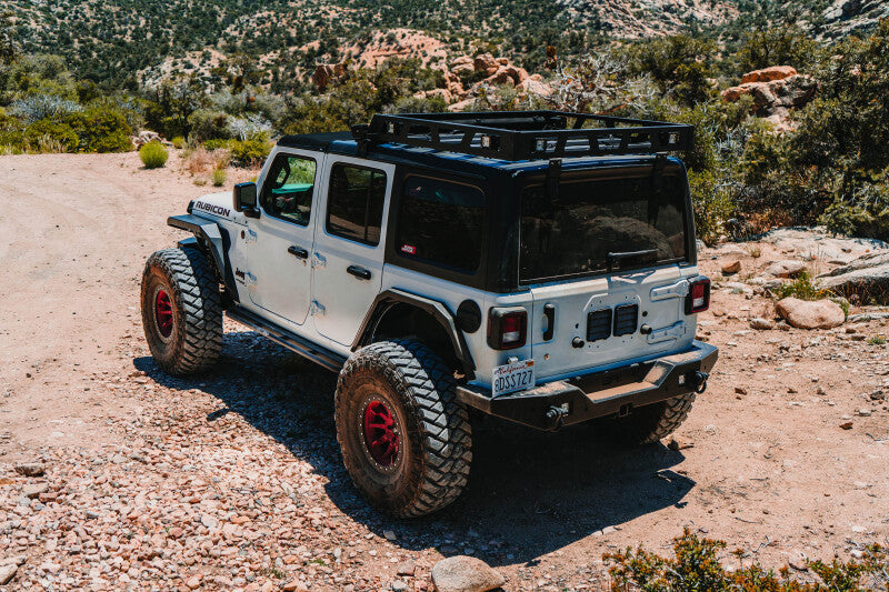 Body Armor 4x4 Full Width Rear Bumper with Tire Carrier Mount, fits Jeep Wrangler