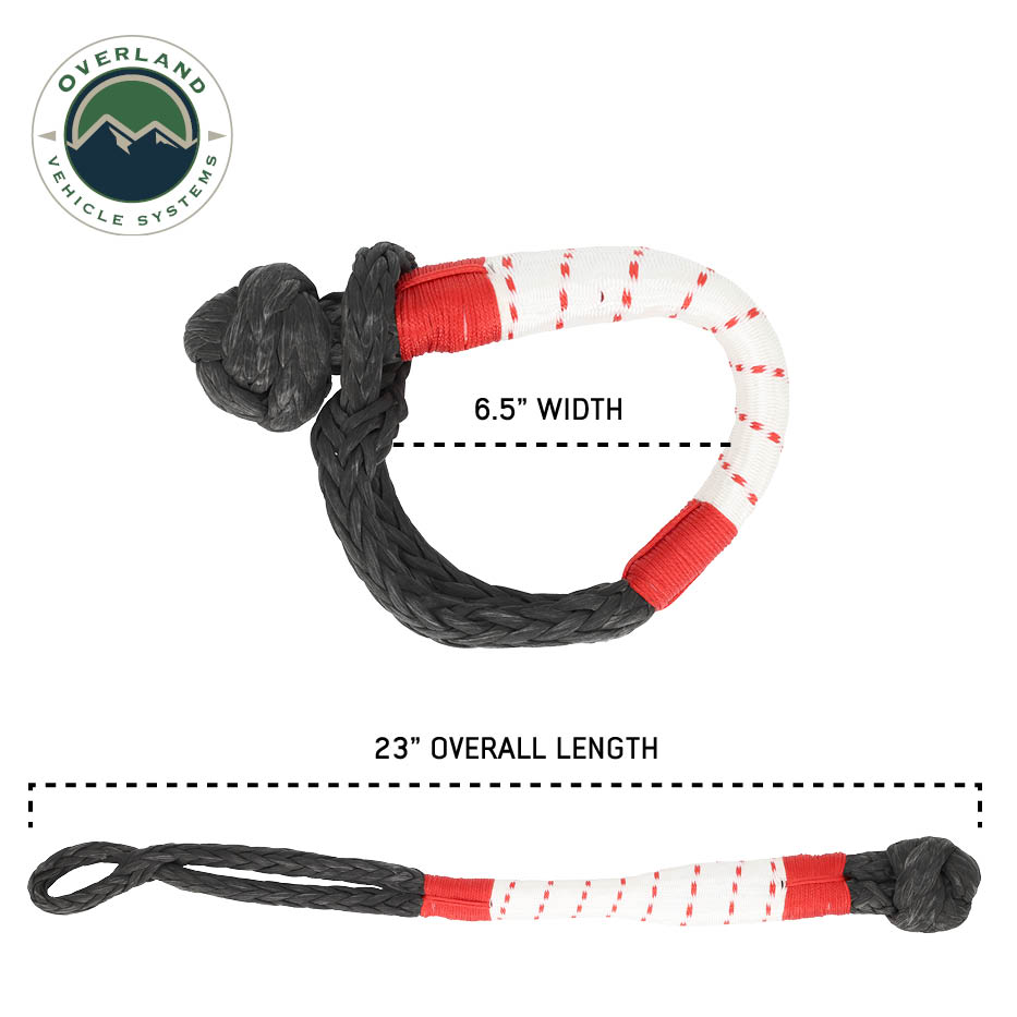 Overland Vehicle Systems 3/8 inch soft shackle with loop and abrasion sleeve - view 2