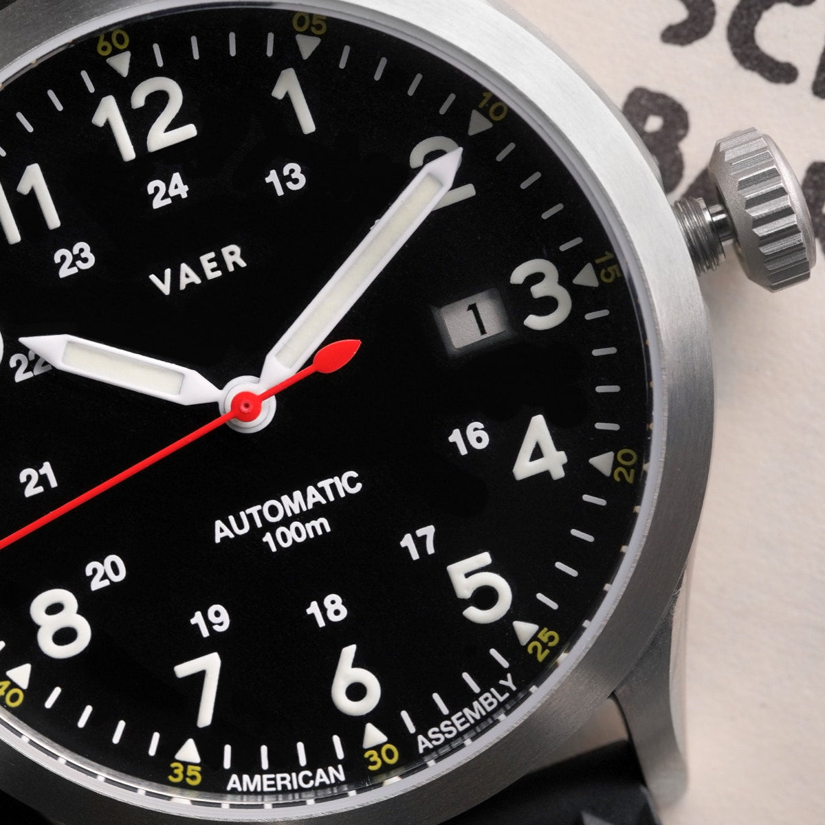 VAER A5 Field Black Watch - USA Auto 40mm