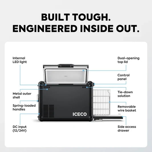ICECO VL45Plus 44.4QT 3-way access fridge freezer, universal fit