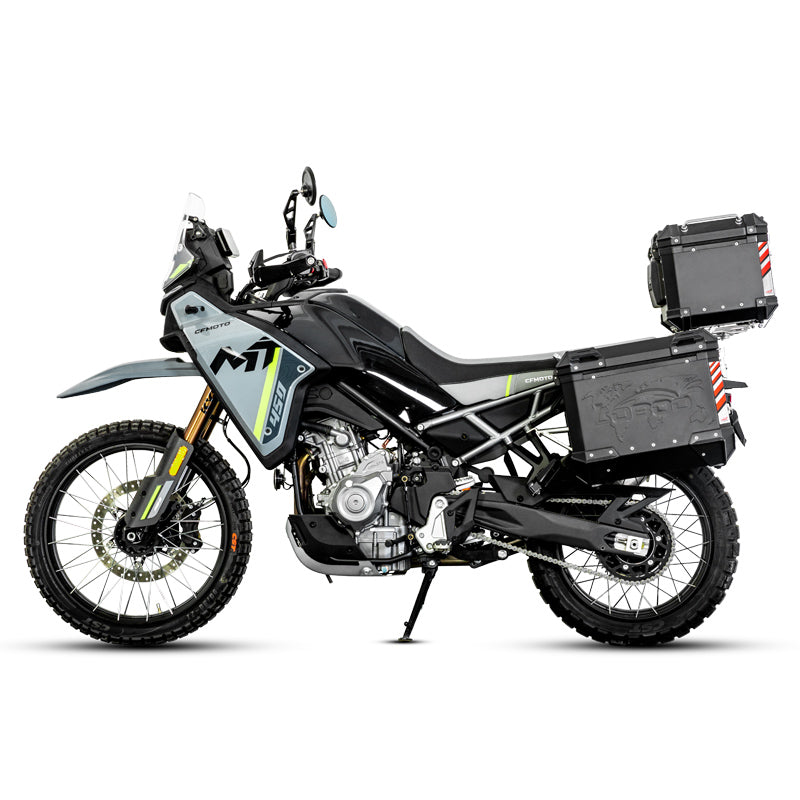 Aluminum Side Panniers, Top Case & Mounting Rack System for CFMOTO 450MT (2024-)