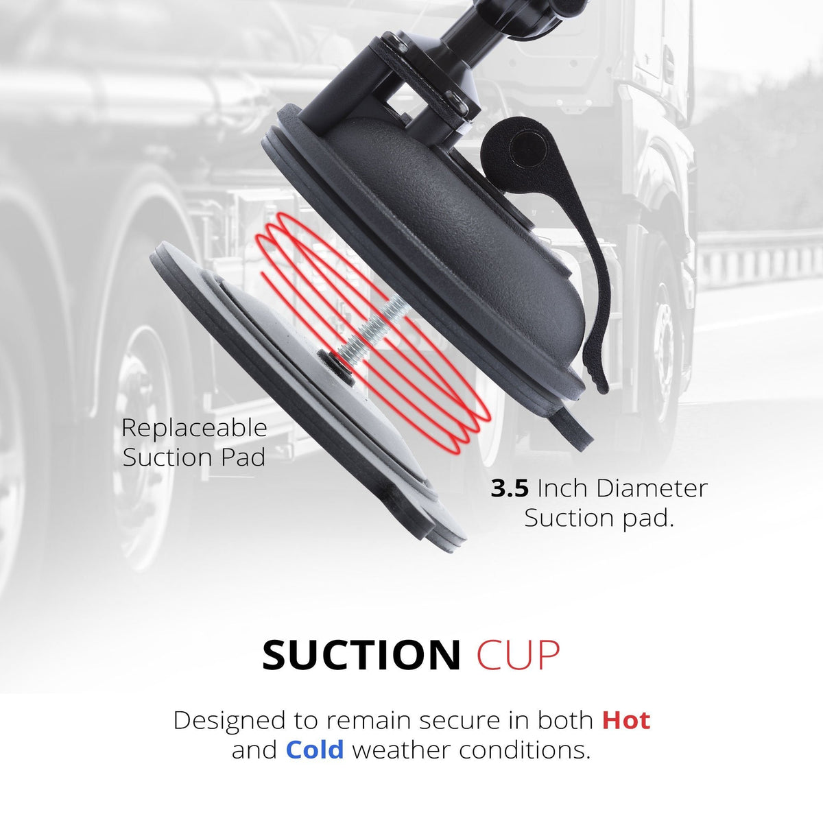 Tackform suction cup tablet mount for universal fit