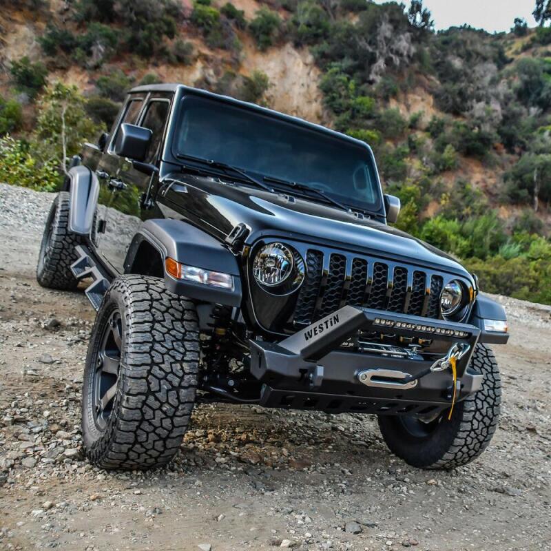 Westin WJ2 Stubby Front Bumper, fits Jeep Wrangler