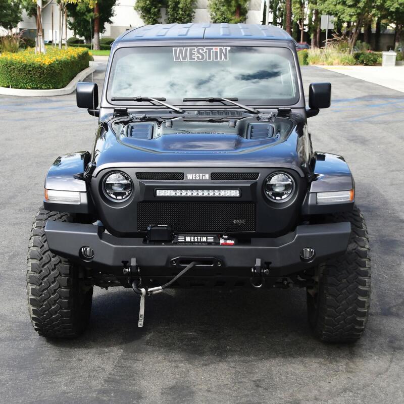 Westin WJ2 Full Width Front Bumper, Textured Black, fits Jeep Wrangler