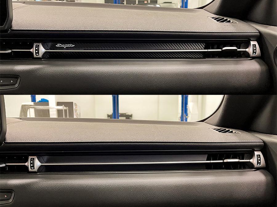 3D Carbon Passenger Side Dash Interior Overlay - 2020+ Supra