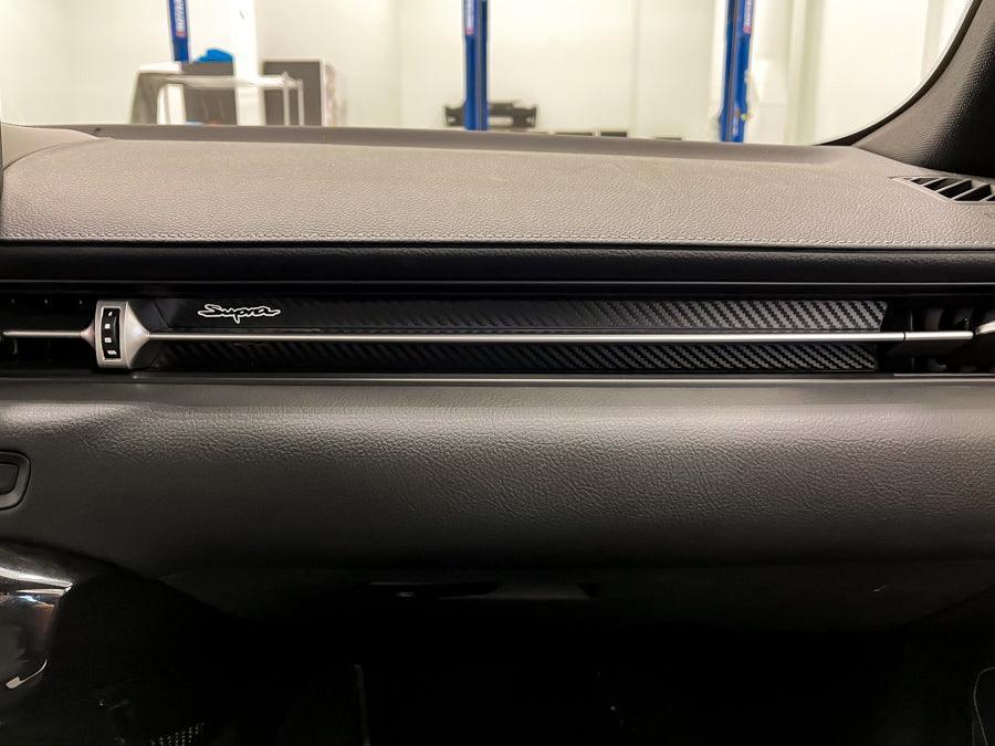 3D Carbon Passenger Side Dash Interior Overlay - 2020+ Supra
