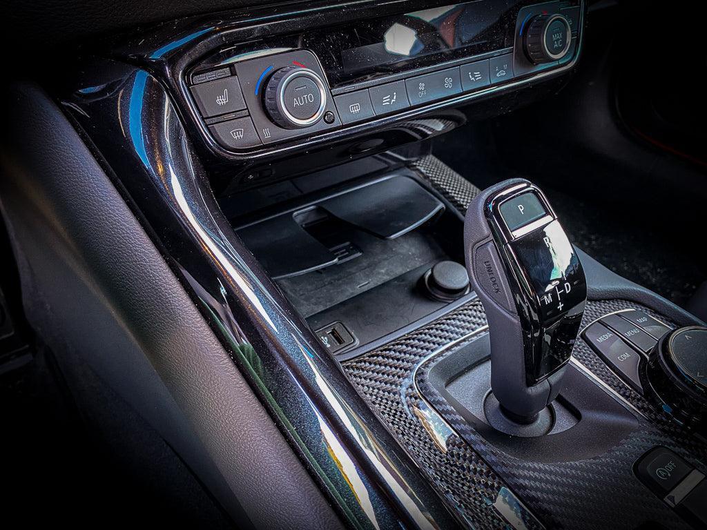 3D Carbon Phone Charger / USB / Cigarette Lighter Tray Overlay - 2020+ Supra