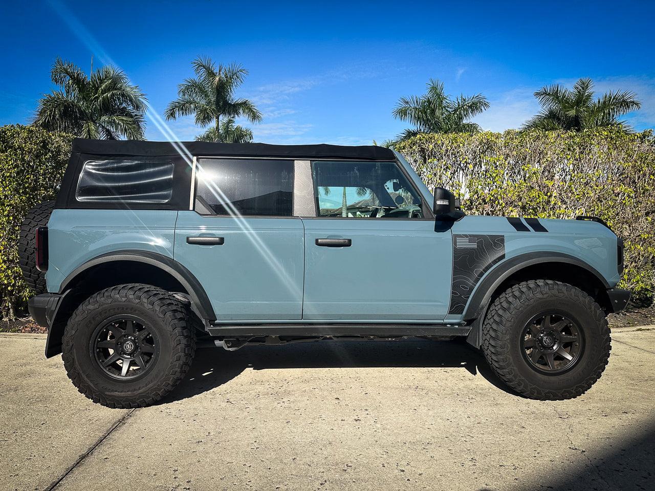 StickerFab 3D Carbon Rear Window Triangle Overlay - 2021+ Bronco 4 Door