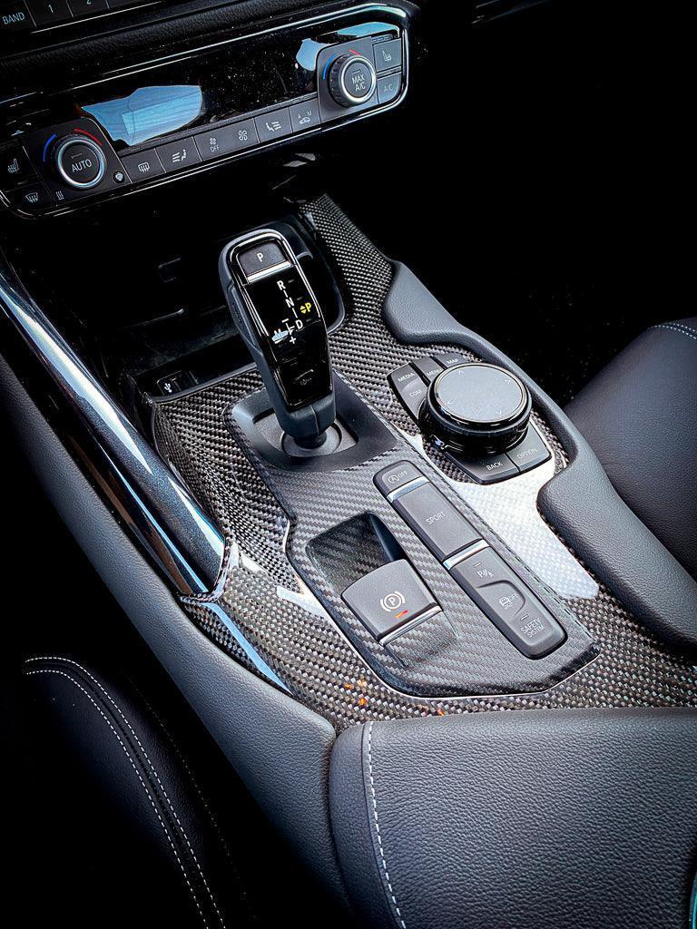 3D Carbon Shifter Trim Panel Overlay - 2020+ Supra