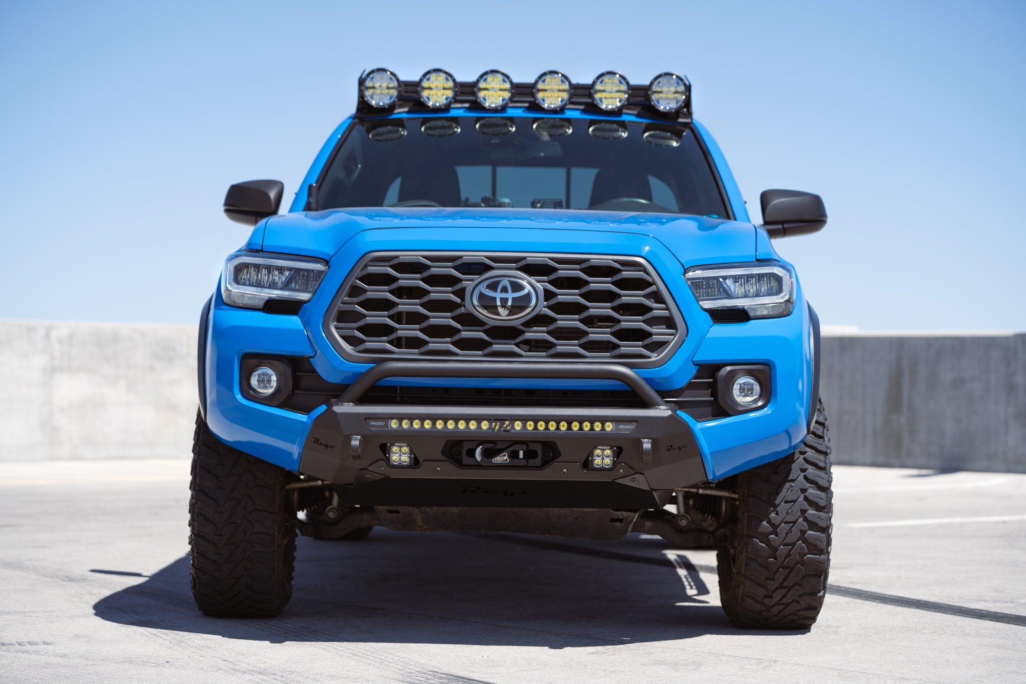 3rd-Gen-Tacoma-Center-Mount-Winch-Front-Bumper-w-Top-Hoop-4 - NVMOS