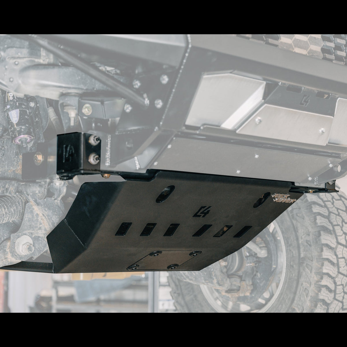 C4 Fabrication Tacoma Rock Runner Front Skid Plate w/ Cross Member Delete / 3rd Gen / 2016-2023