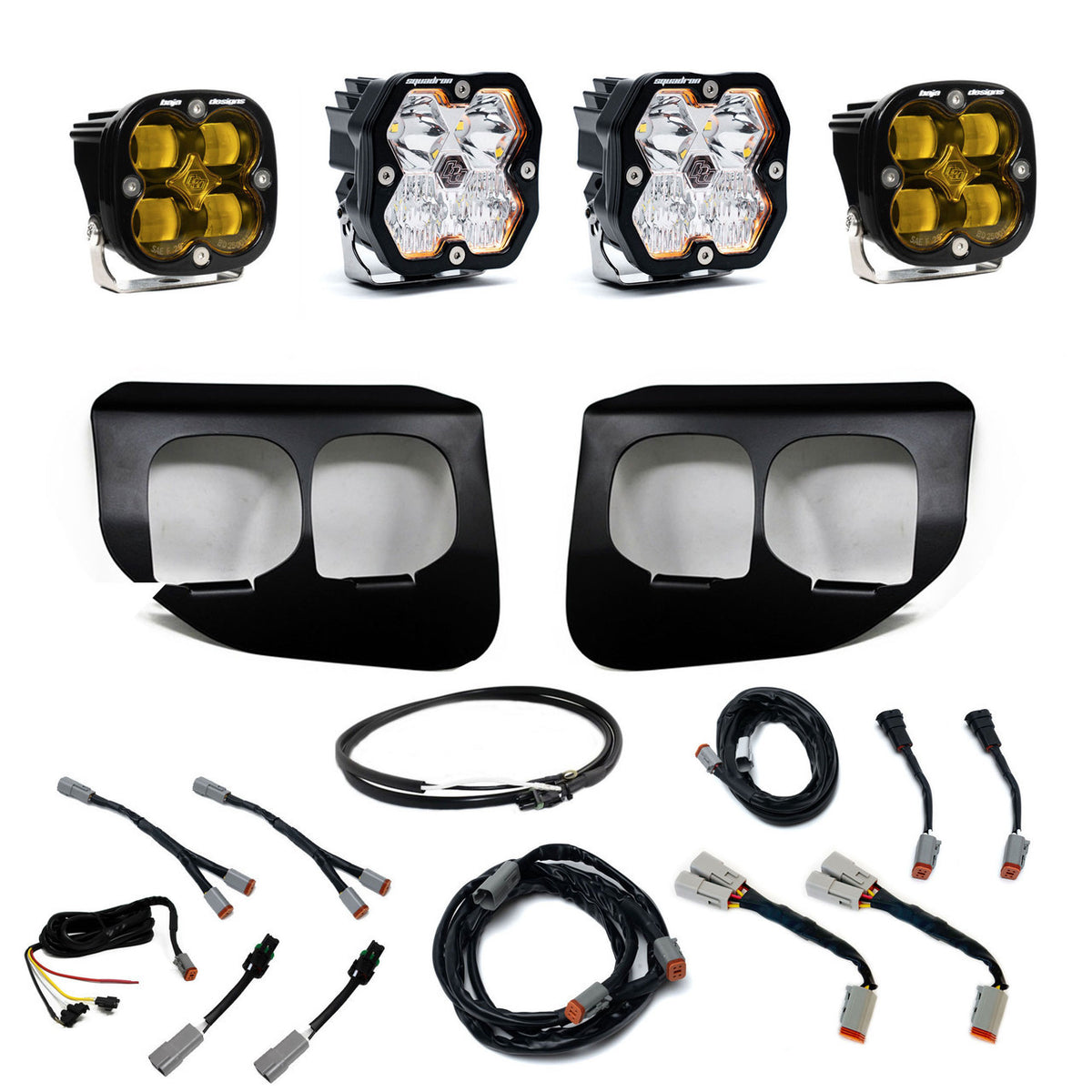 Baja Designs Squadron 2.0 Sport/Squadron SAE Dual Fog Pocket Light Kit - Ford 2020-22 F-250/350 Super Duty