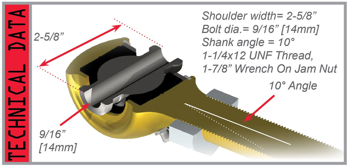 TeraFlex large offset adjustable control arm joint right hand thread for Jeep Wrangler JK